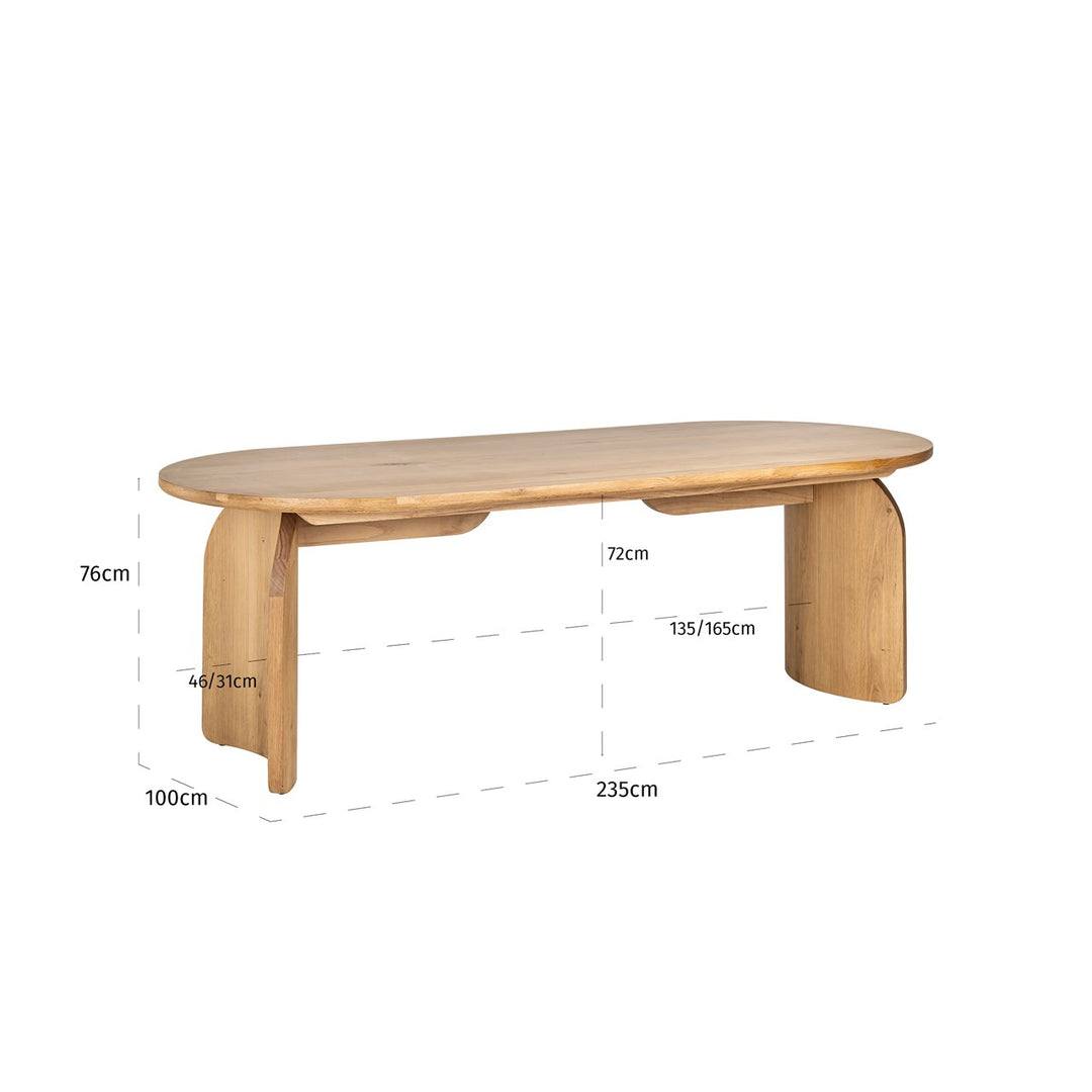 Fairmont natural 235 dining table