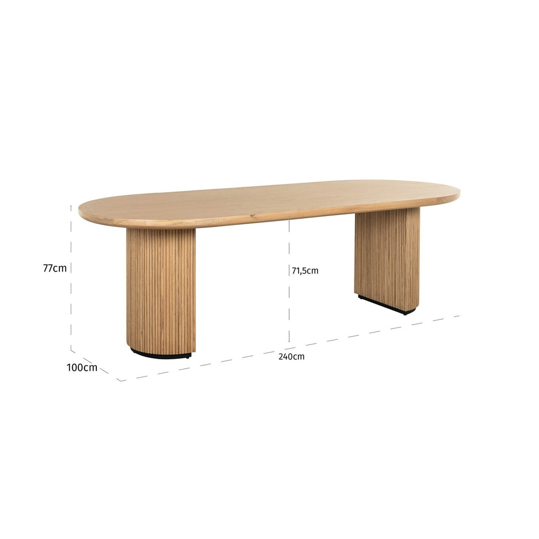 Belfort natural oak 240 dining table