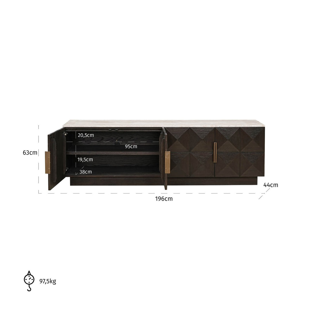 TV-meubel Claremont brown