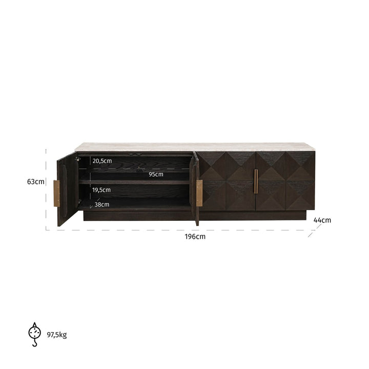 TV-meubel Claremont brown