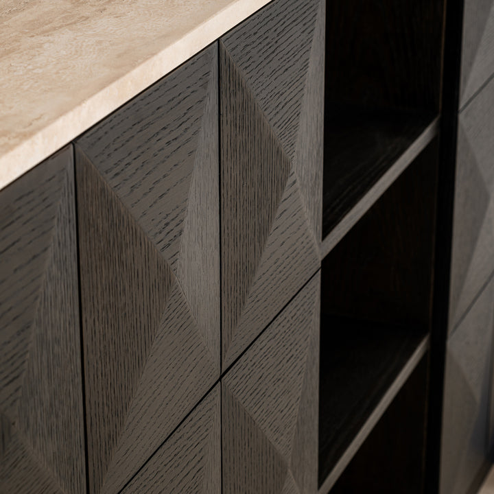 Richmond Dressoir Claremont Bruin 4-deurs 2-planken