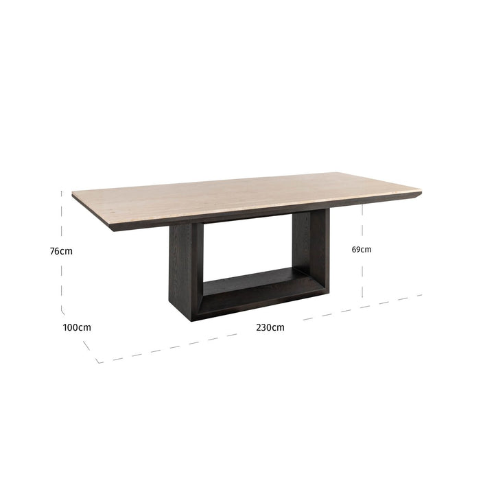 Dining table Claremont brown 230