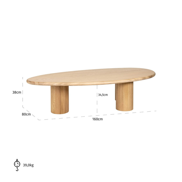 Oakley natural oak coffee table