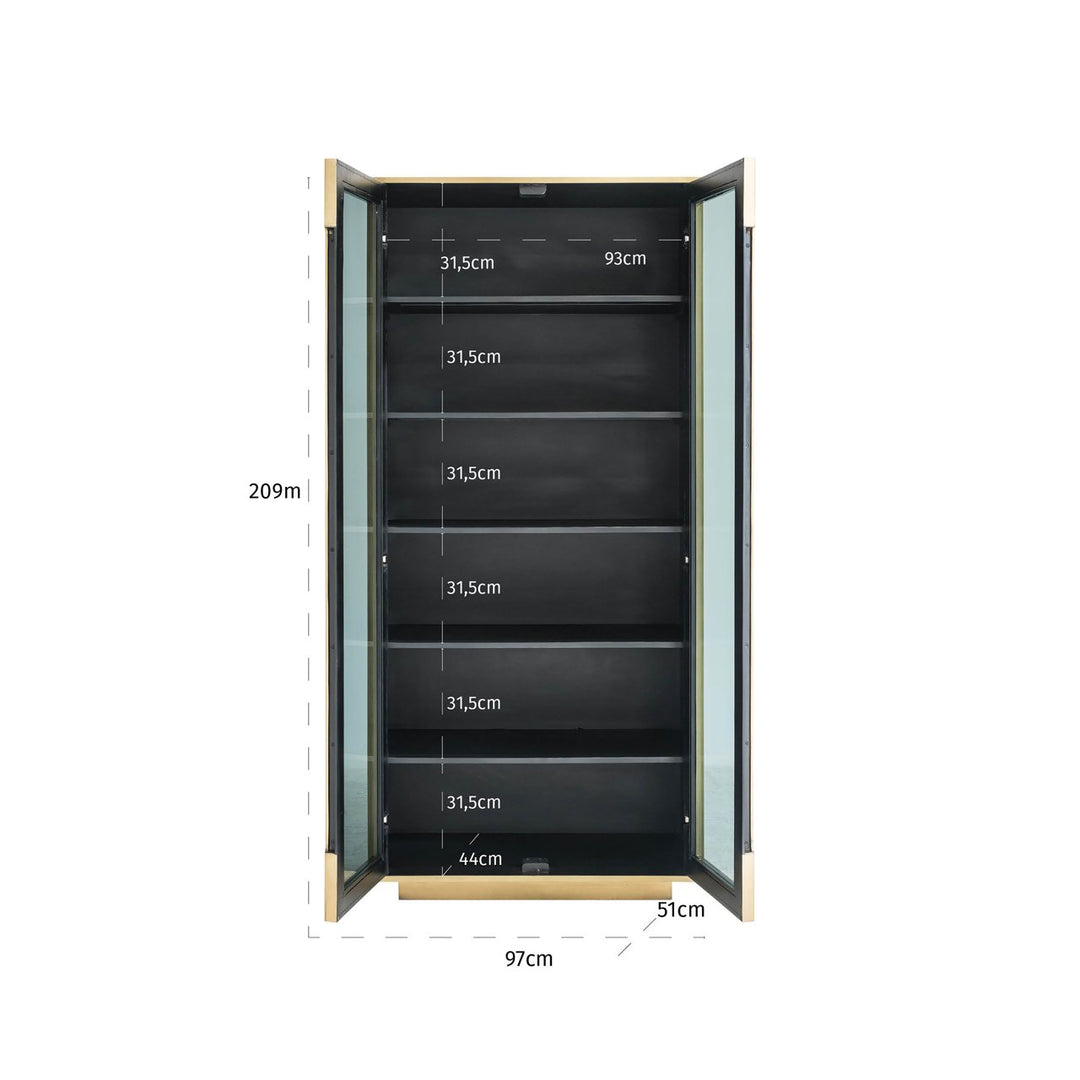 Finsbury black/gold storage cabinet