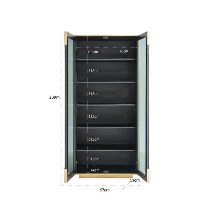 Finsbury black/gold storage cabinet