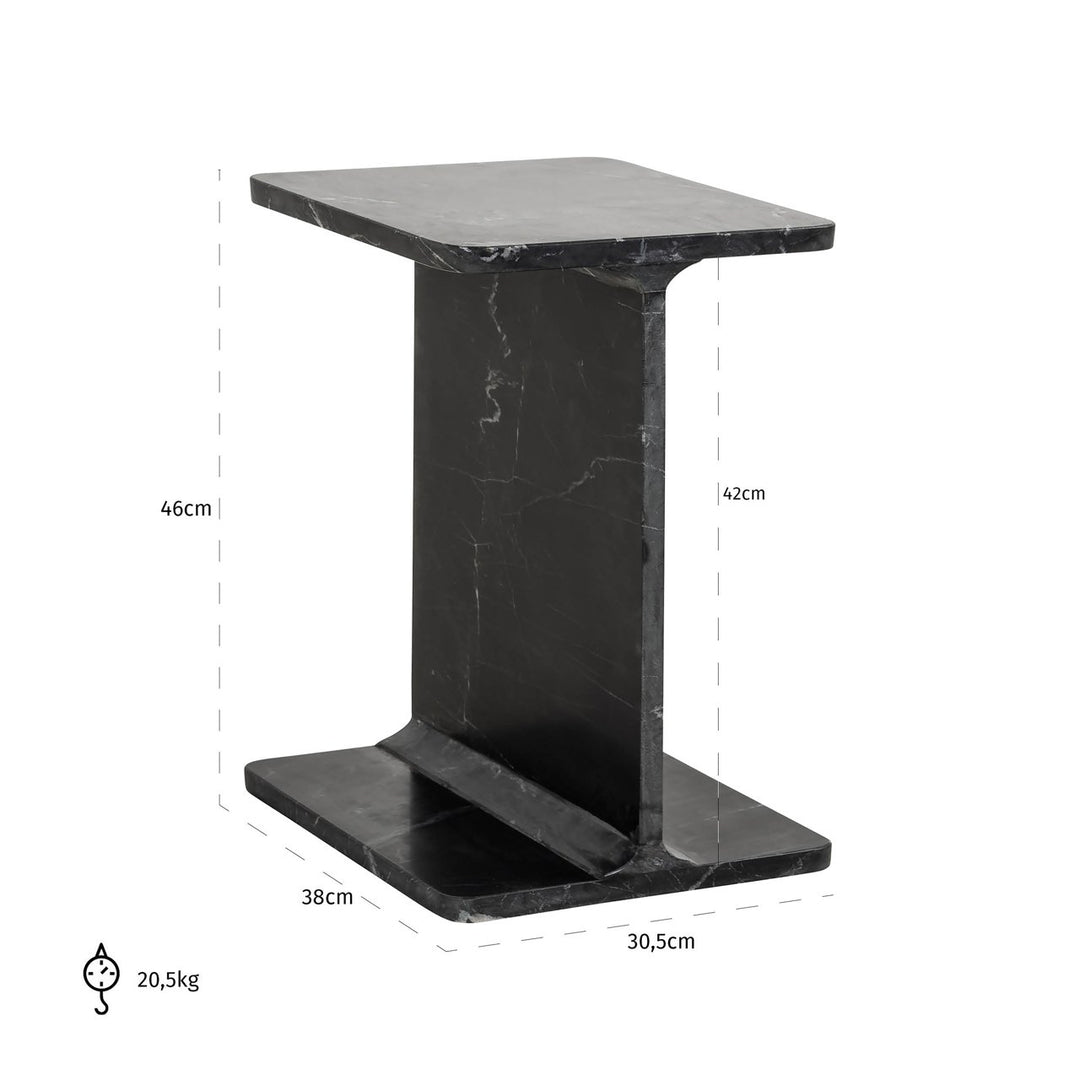 Benson black side table
