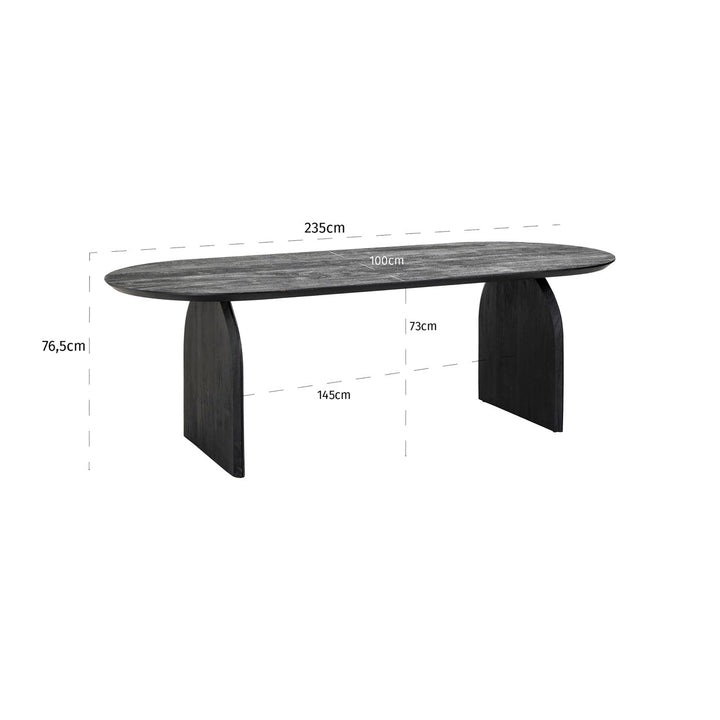 Dining table Hudson black 235