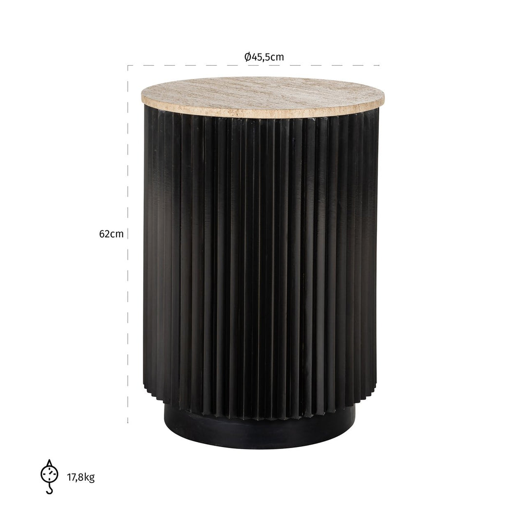Beistelltisch Hampton dunkelbraun 45Ø