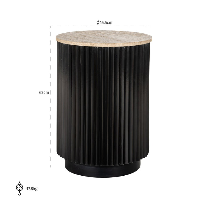 Beistelltisch Hampton dunkelbraun 45Ø