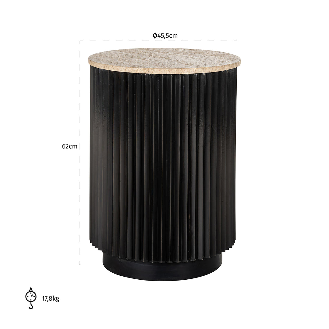 Side table Hampton 45Ø (Dark brown)