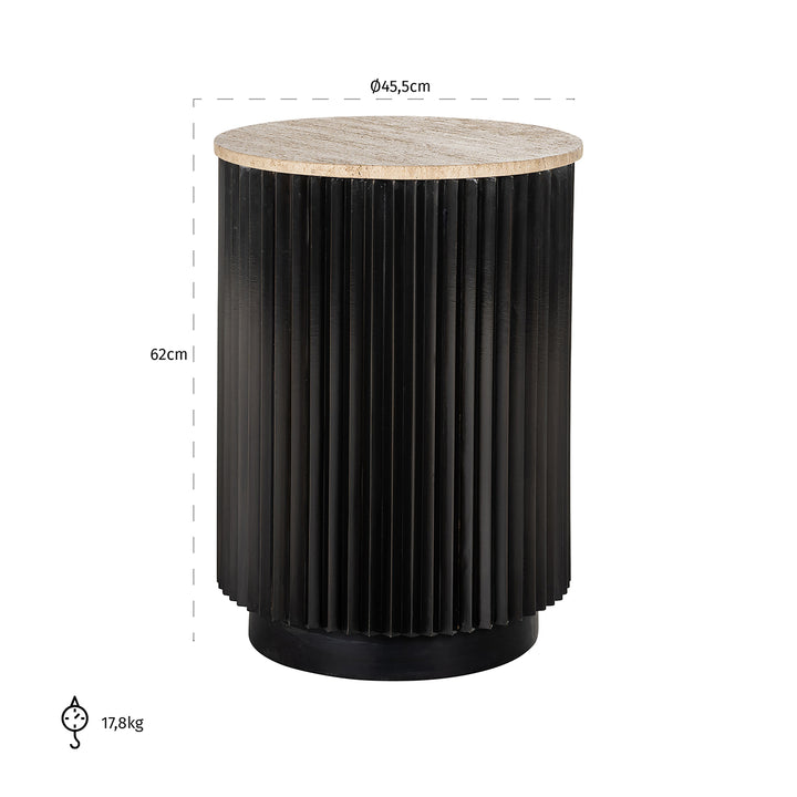 Side table Hampton 45Ø (Dark brown)