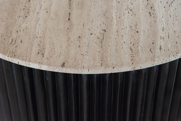 Salontafel Hampton dark brown 90Ø