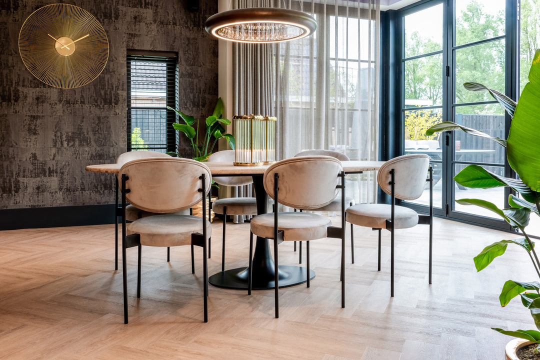 Dining table Hampton black oval 230