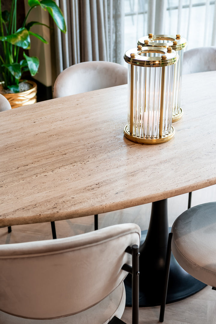Dining table Hampton black oval 230