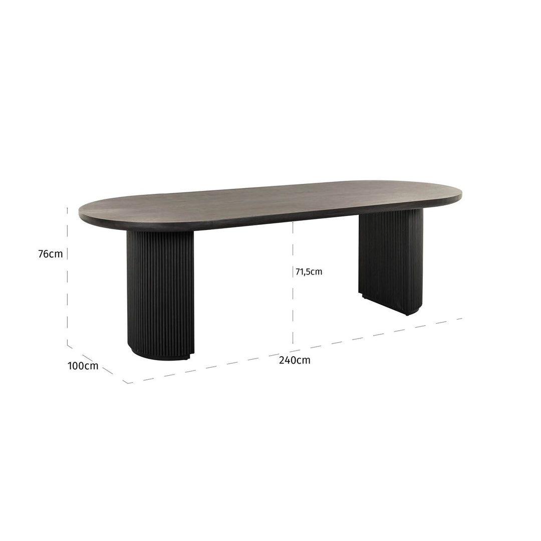 Dining table Kingston dark coffee 240