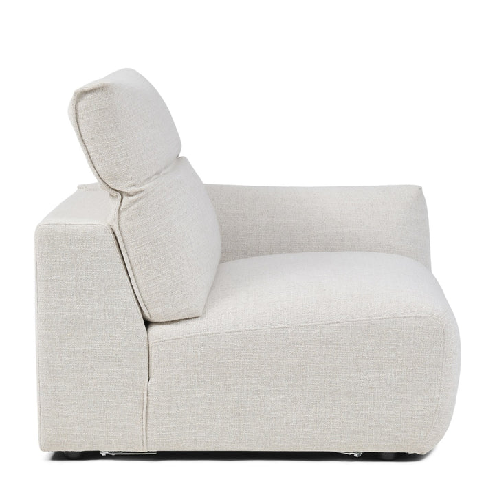 Isola Corner Arm Right rich tweed antique white