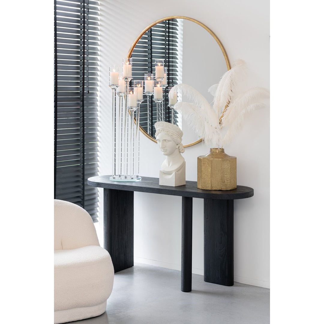 J-Line Console Table Teak Wood Black