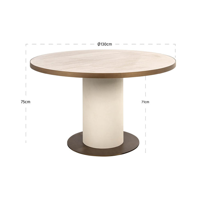 Eettafel Tivoli white 130Ø