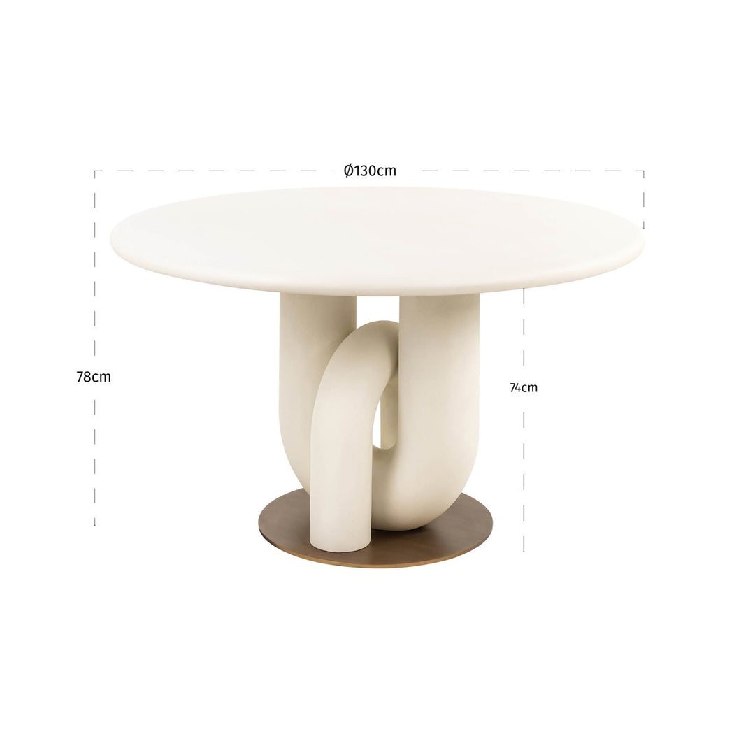 Dining table Winslow white 135Ø