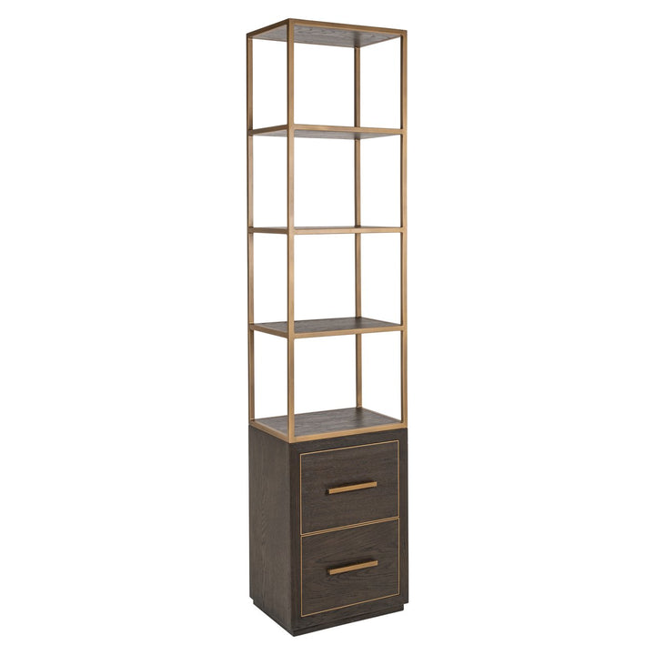 Carter brown small 2-drawer wall cabinet