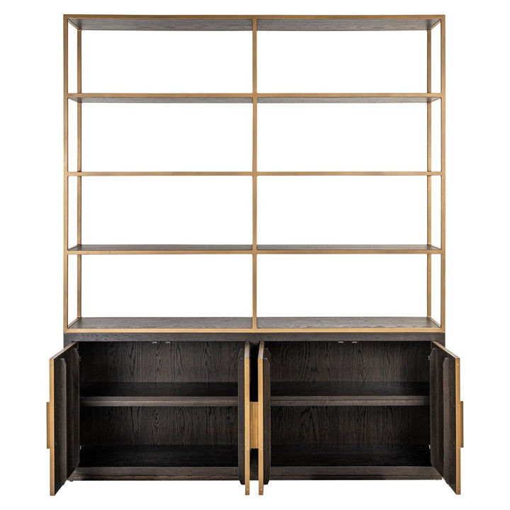 Carter brown large 4-door wall cabinet