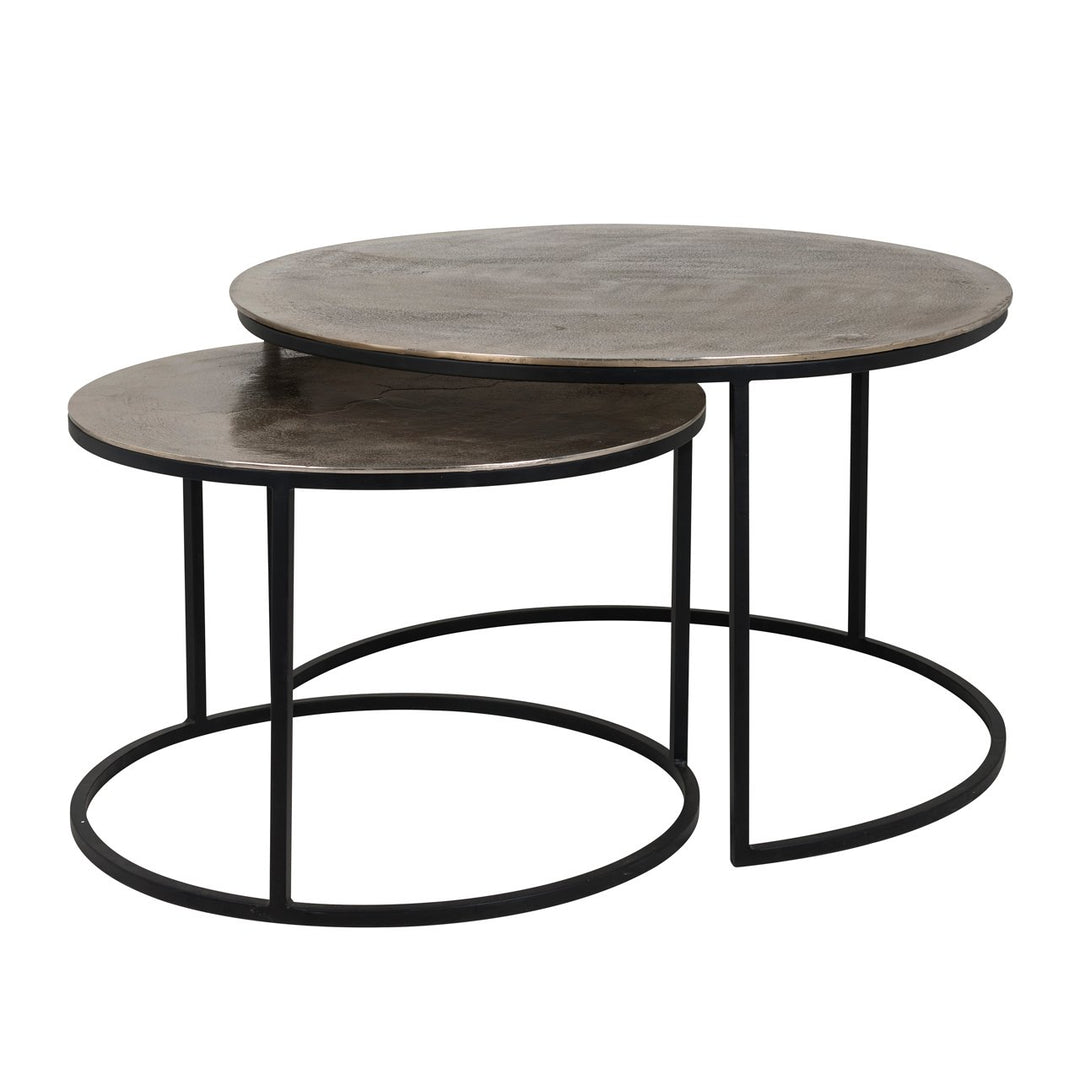 Asher champagne gold coffee table (Set of 2)