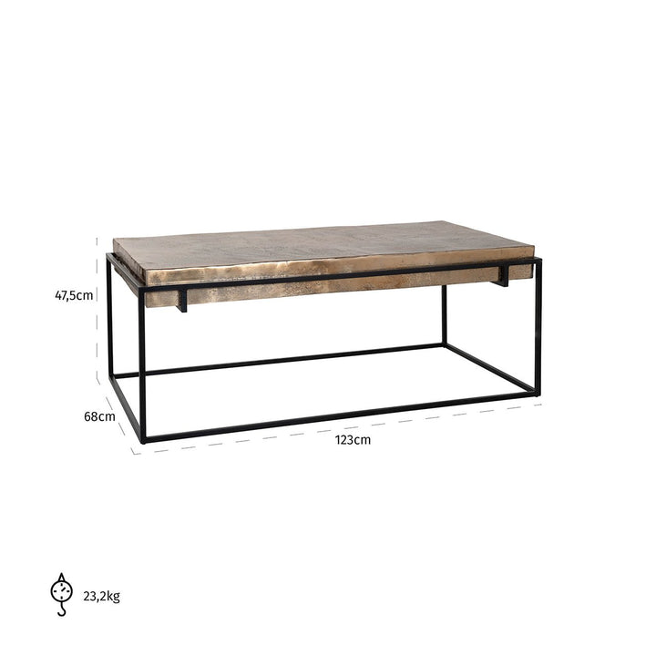 Coffee table Calloway champagne gold