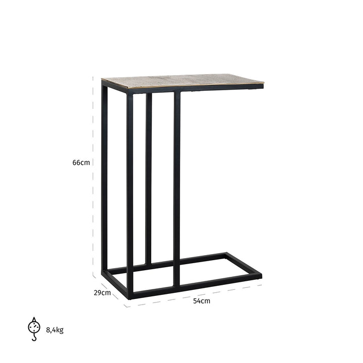 Calloway champagne gold bench table (Champagne gold)