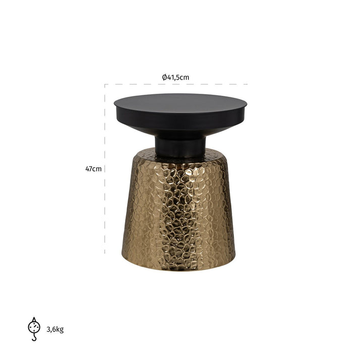Side table Freddie black/gold
