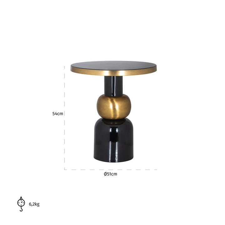 Side table Mose black 51Ø