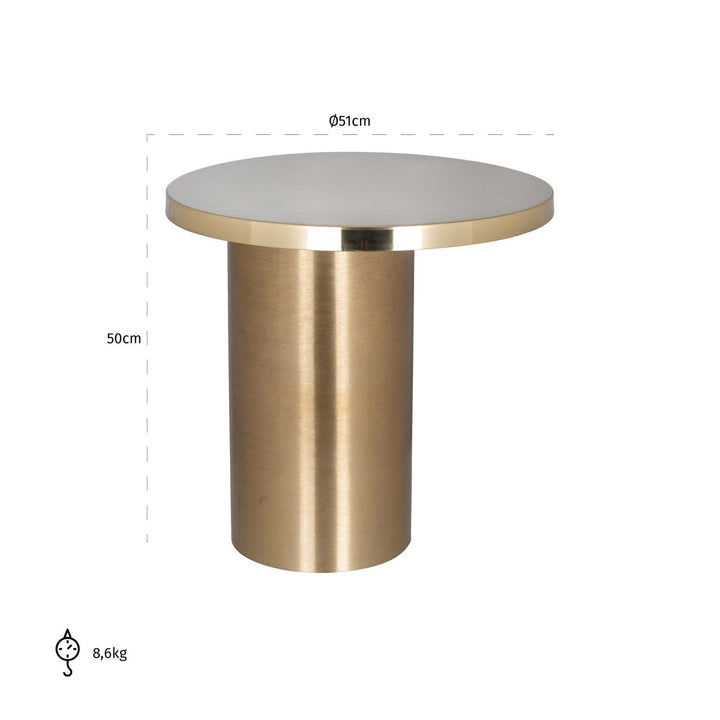 Side table Naya brushed gold