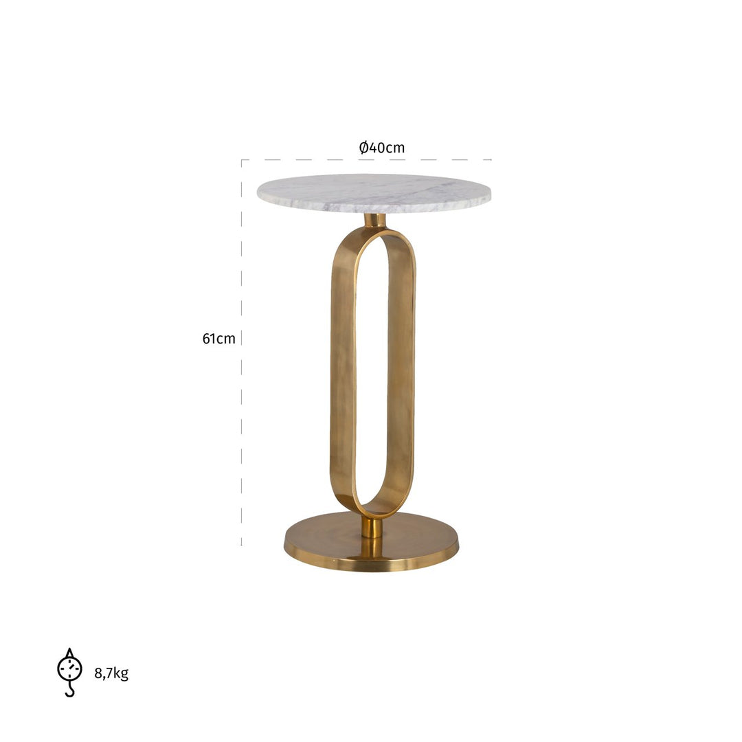 Celine side table brushed gold