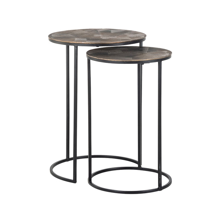 Side table Tulum set van 2 (Geborsteld Goud)