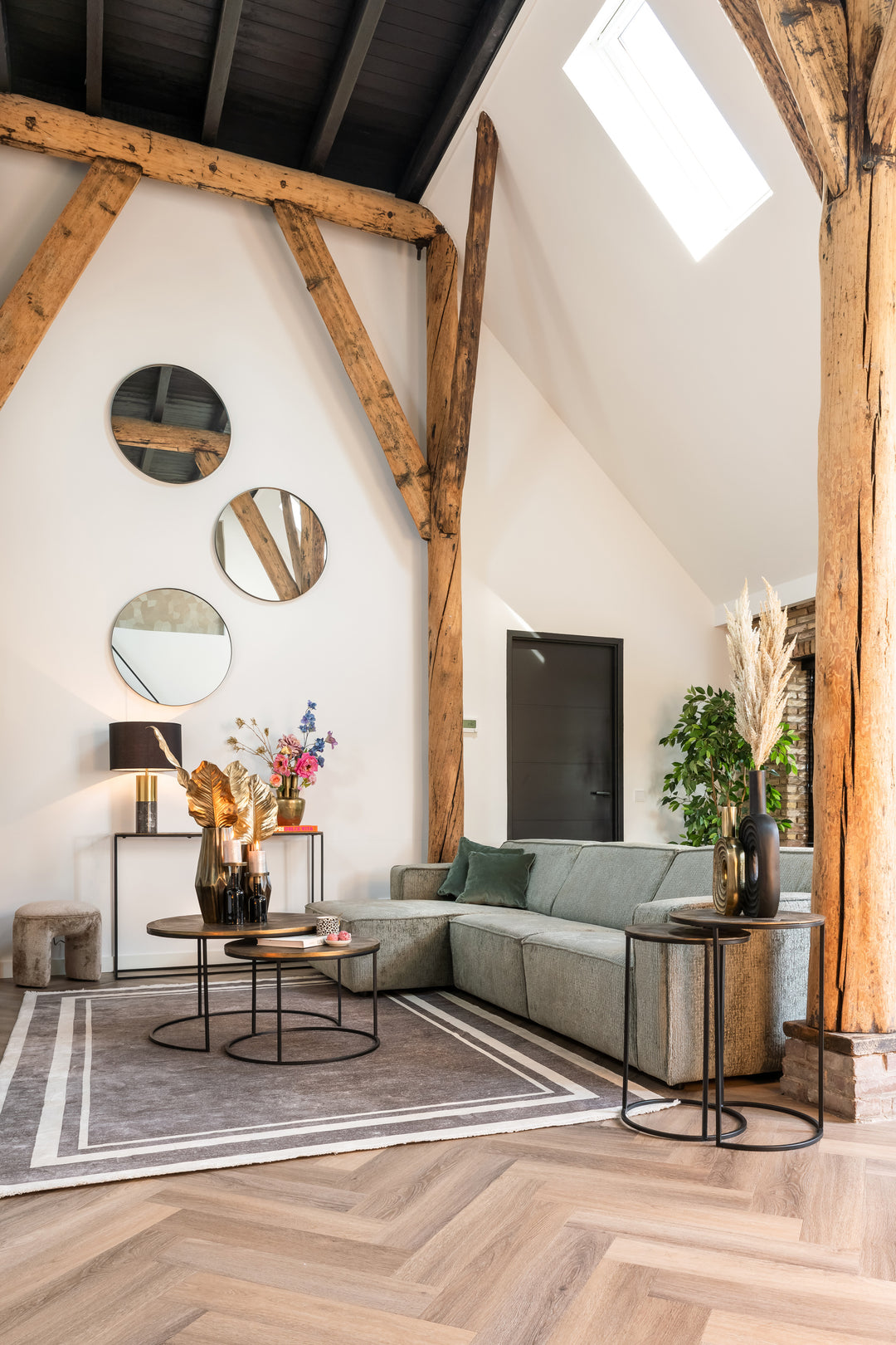 Bijzettafel Tulum brushed gold (Set of 2)