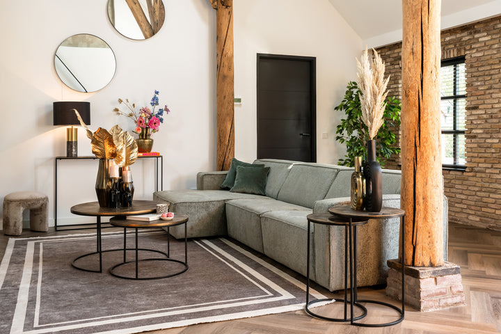 Bijzettafel Tulum brushed gold (Set of 2)