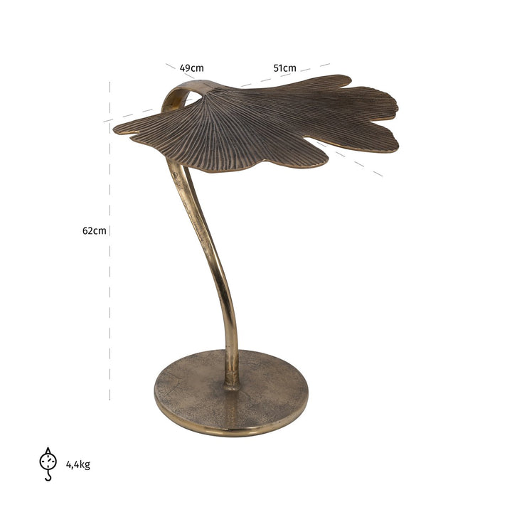 June side table brushed gold
