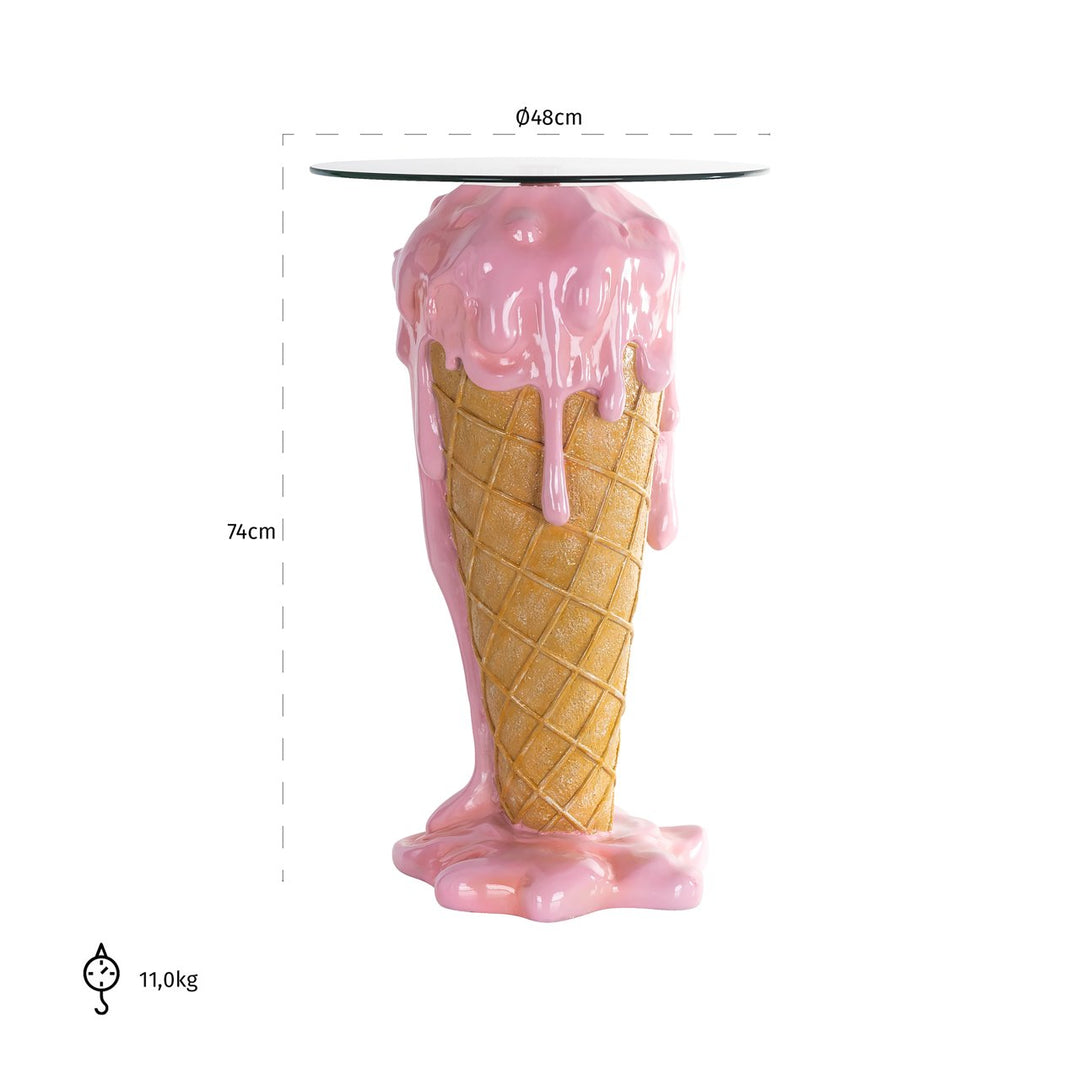 Bijzettafel Ice pink