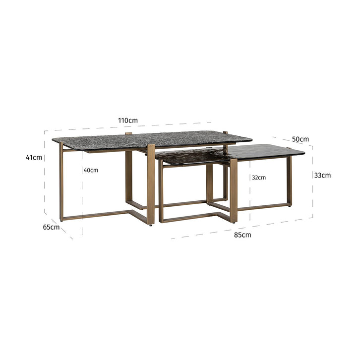 Salontafel Sterling brown (Set of 2)