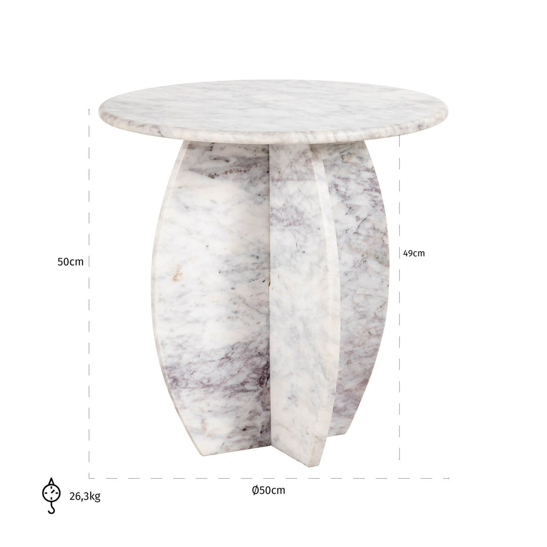 Side table Holmes white 50Ø