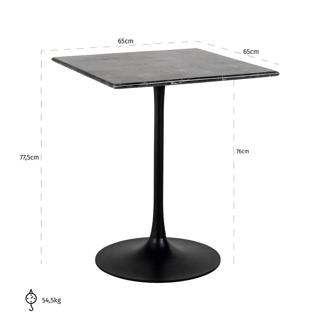 Bistro table Carlten brown 65x65