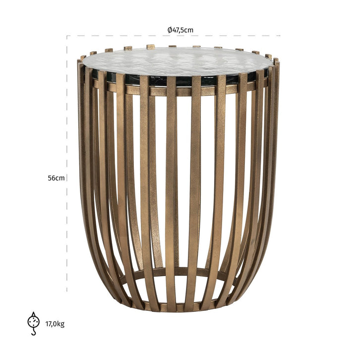 Bijzettafel Volante gold 47,5Ø