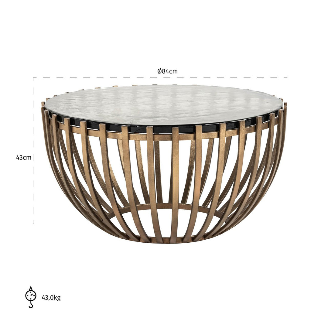 Salontafel Volante gold 84Ø