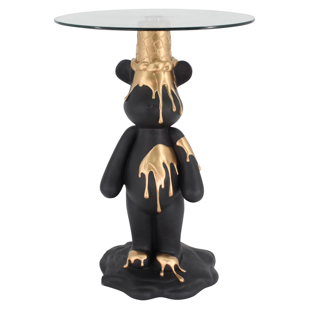 Side table Ice bear black/gold