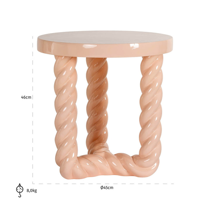 Bijzettafel Rosly pink