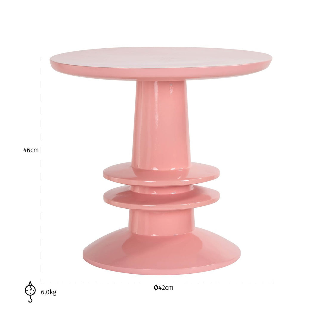 Bijzettafel Josy pink