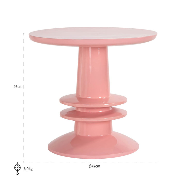 Bijzettafel Josy pink