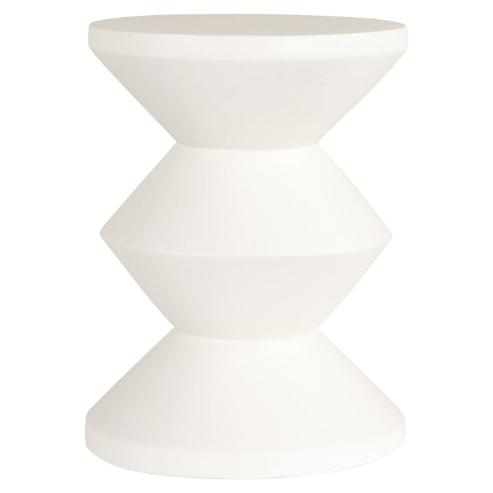 Bijzettafel Bloomstone white 35Ø
