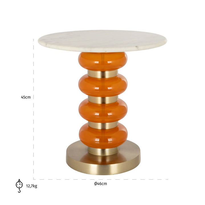 Side table Boann orange