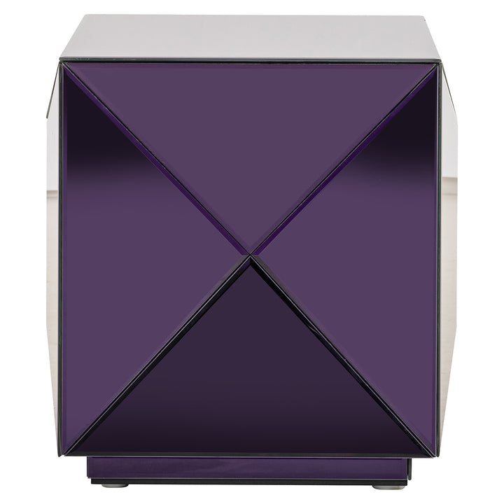 Side table Shifra mirror purple