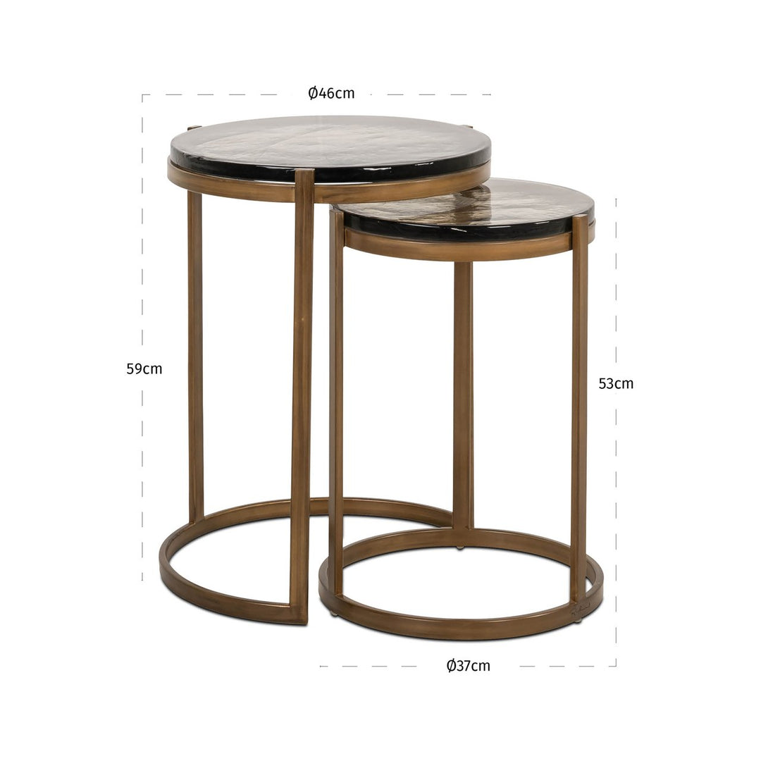 Side table Cleo gold (Set of 2)